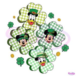 Retro Mouse and Friends St Patricks Day Svg, Best Friends Svg, Checkered Background Smiling Face, Family Vacation Svg, Family Trip Svg