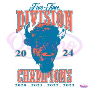 Retro Vintage 2024 Buffalo Bills Five Time Division Champions SVG