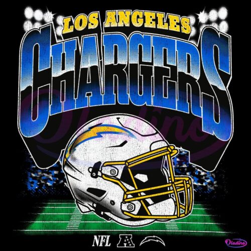 Retro Vintage Los Angeles Chargers Logo Helmet PNG