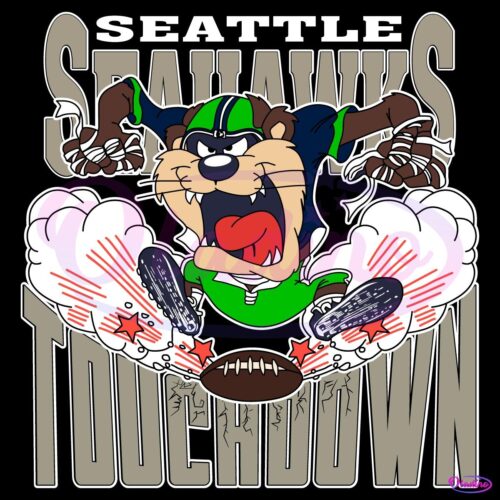 Seattle Seahawks Tuchdown Nfl Tasmanian Devil SVG