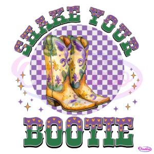 Shake Your Bootie Mardi Gras Boots PNG