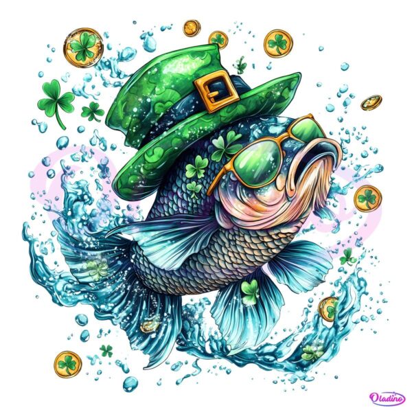 St. Patrick's Day Fish Lucky Shamrock PNG