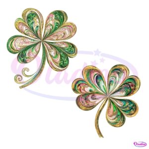 St Patricks Day Glitter Shamrock PNG