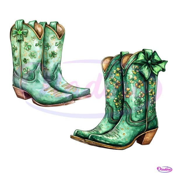 St Patricks Day Green Western Cowgirl PNG