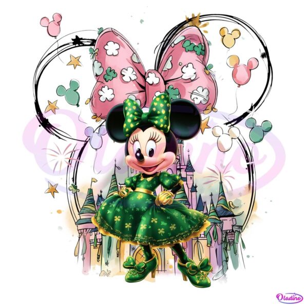 St Patricks Day Luck with Minnie Mouse Disney SVGPNG