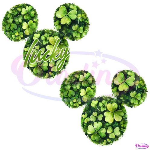 St Patricks Day Mouse Head Clover PNG