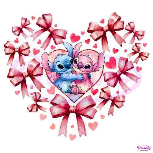 Stitch In Love Character Valentine PNG