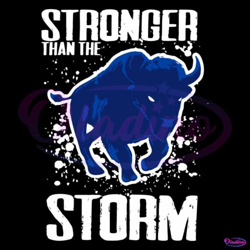 Stronger Than The Storm Buffalo Bills Football Mascot SVG