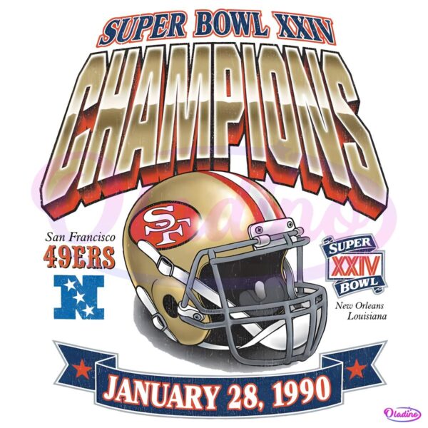 Super Bowl Xxiv Champions San Francisco 49Ers Jan 28 1990 PNG