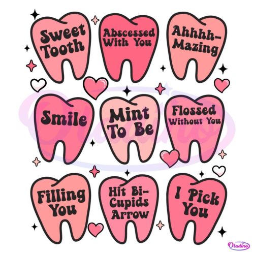 Sweet Tooth Valentines Dentist SVG