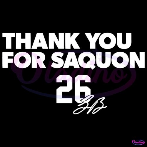 Thank You For Saquon Barkley 26 SVG