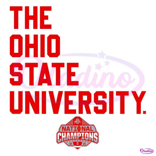 The Ohio State University National Champions Ohio State Buckeyes SVG