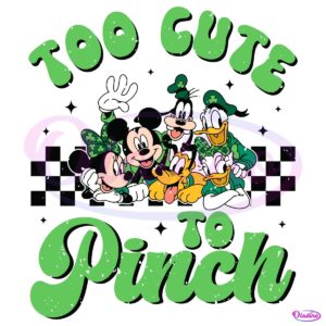 Too Cute To Pinch Mouse And Friends St Patricks Day Svg