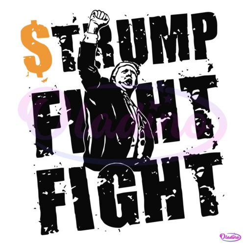 Trump Fight Fight Coin Meme SVG