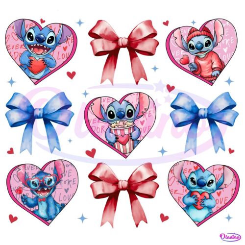 Valentine Heart Stitch In Love Coquette PNG