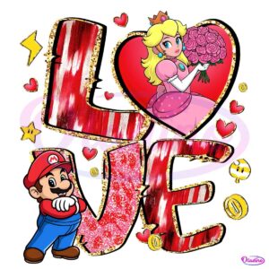 Valentine Love Mario Super Game PNG