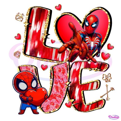 Valentine Love Super Hero PNG