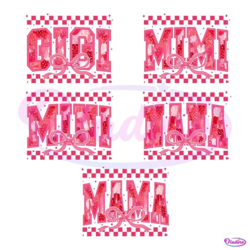 Valentine Mama Nana Gigi Mini Bundle PNG