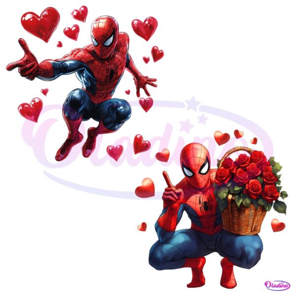 Valentine Spider Man Cartoon Character PNG