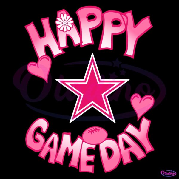 Valentines Day Dallas Cowboys Happy Gameday SVG