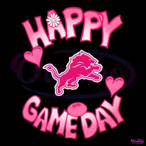 Valentines Day Detroit Lions Happy Gameday SVG