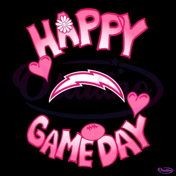 Valentines Day Los Angeles Chargers Happy Gameday SVG