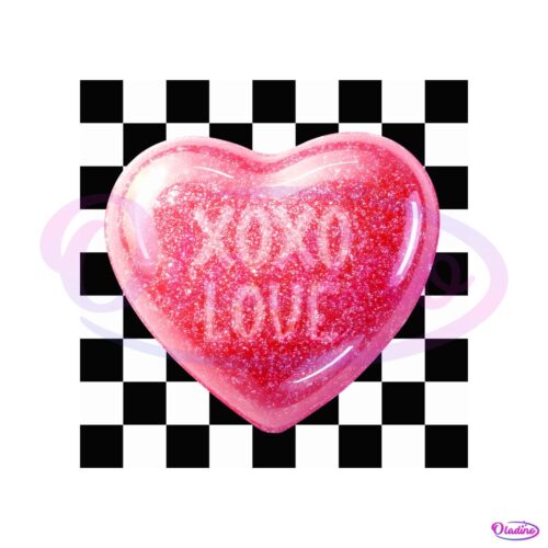 Valentines Day Pink Heart Xoxo Love PNG