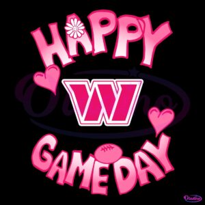 Valentines Day Washington Commanders Happy Gameday SVG