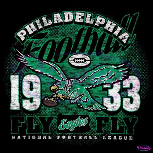 Vintage 1933 Philadelphia Football Fly Eagles Fly NFL PNG