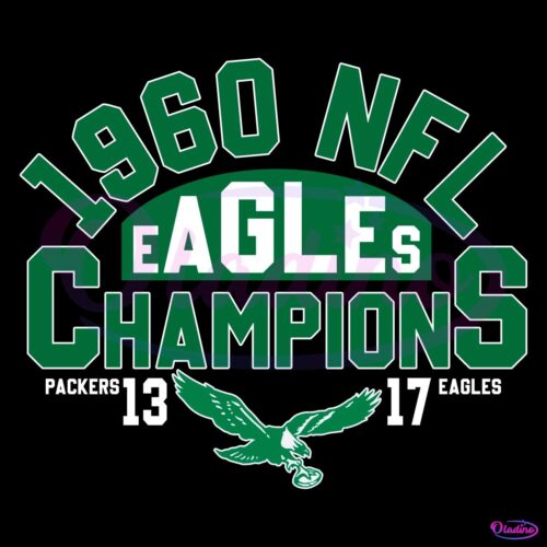 Vintage 1960 Nfl Eagles Champions Logo SVG