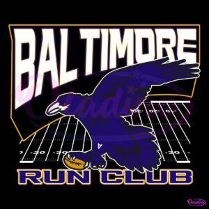 Vintage Baltimore Ravens Football Run Club SVG