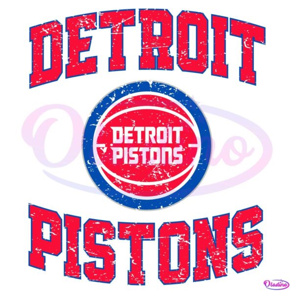 Vintage Detroit Pistons Nba Basketball SVG