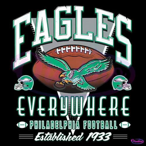 Vintage Eagles Everywhere Philadelphia Football Est 1933 PNG