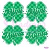 Vintage Mama Mimi Checkered Clover PNG