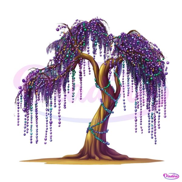 Vintage Mardi Gras Tree Fat Tuesday Png