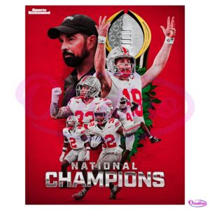 Vintage National Champions 2024 Ohio State Buckeyes PNG