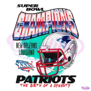 Vintage New England Patriots Super Bowl Champions PNG