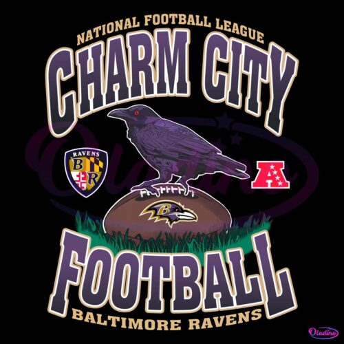 Vintage NFL Charm City Football Baltimore Ravens PNG