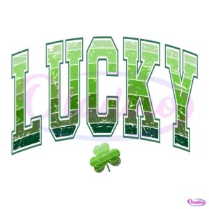 Vintage St Patricks Lucky Shamrock PNG