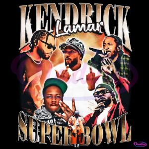 Vintage Superbowl 90S Kendrick Lamar Hip Hop Rapper PNG