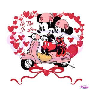 Vintage Valentine Couple Mickey And Minnie Png