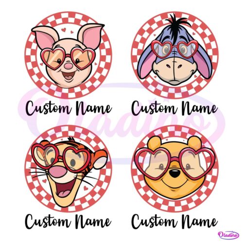 Vintage Valentine Love Cartoon Checkered Png