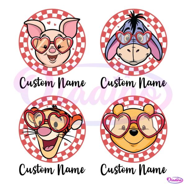 Vintage Valentine Love Cartoon Checkered Png