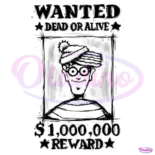 Wanted Waldo Dead Or Alive 1 Million Dollars Reward PNG