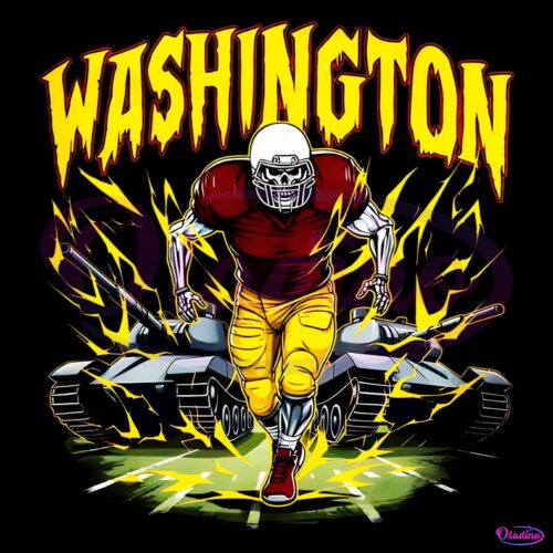 Washington Commanders Skeleton Football Player PNG