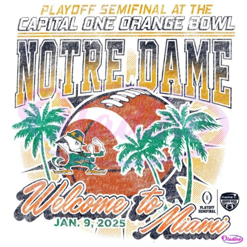 Welcome To Miami Notre Dame Fighting Irish Orange Bowl PNG