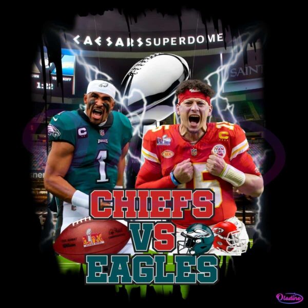 2025 Super Bowl Chiefs Vs Eagles Hurts Vs Mahomes PNG