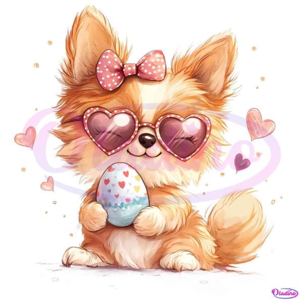 Adorable Easter Egg Dog PNG Love in Every Pixel