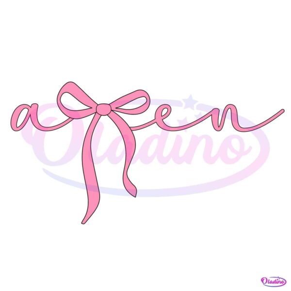 Amen Pink Ribbon Christian Happy Easter Day SVG