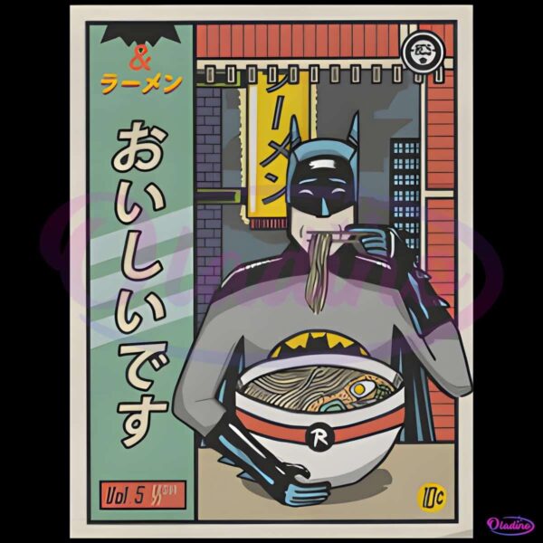 Batman And Ramen Comic Book Parody PNG